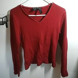 Red Sweater w/ bling collar